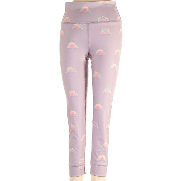 Free People Pants - FREE PEOPLE | FP MOVEMENT CAPRI LEGGINGS PURPLE FLORAL HIGH WAIST SIZE SMALL